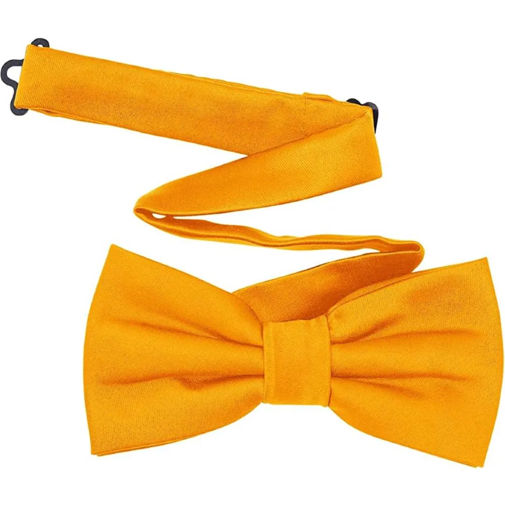 TINYHI Men's Pre-Tied Satin Formal Tuxedo Bowtie Adjustable Length Satin Bow Tie | Multiple Colors