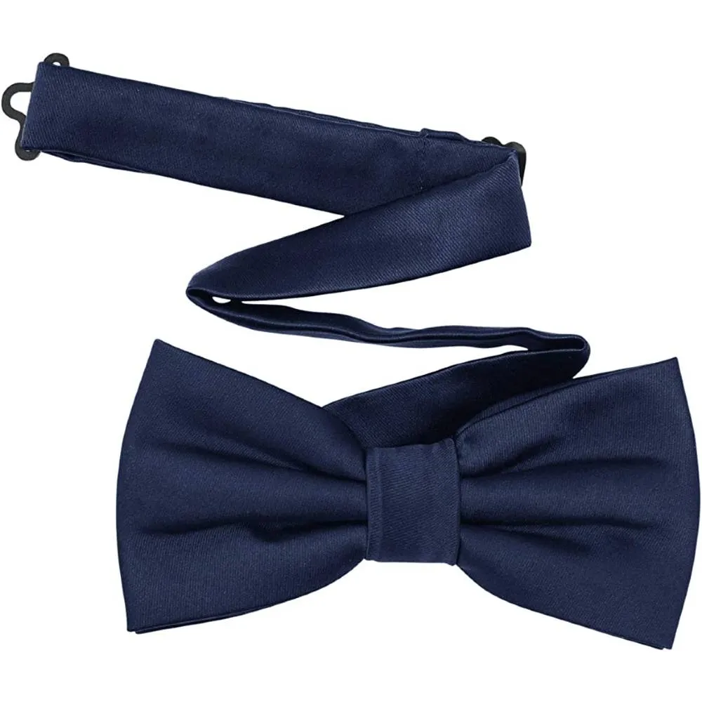 TINYHI Men's Pre-Tied Satin Formal Tuxedo Bowtie Adjustable Length Satin Bow Tie | Multiple Colors