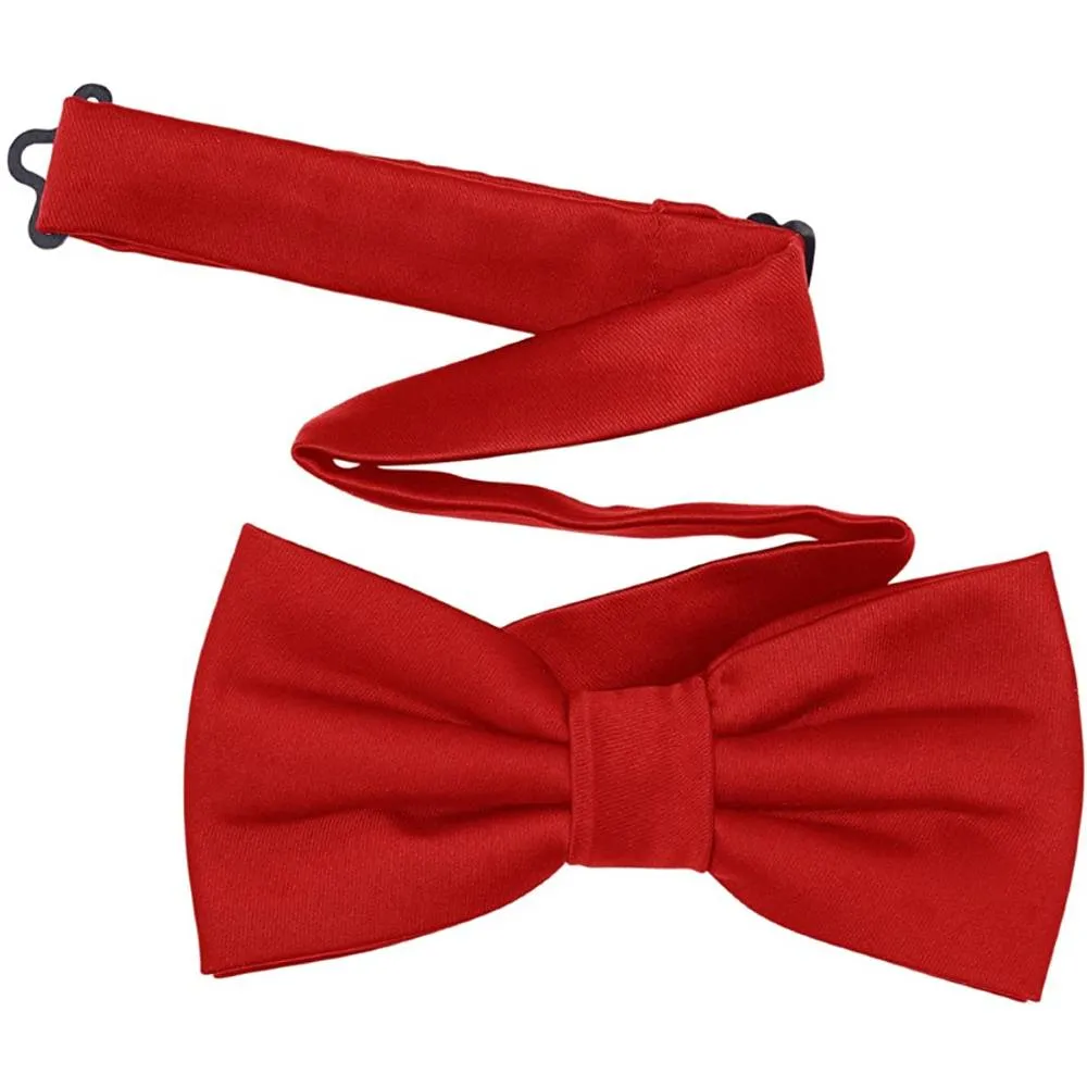 TINYHI Men's Pre-Tied Satin Formal Tuxedo Bowtie Adjustable Length Satin Bow Tie | Multiple Colors