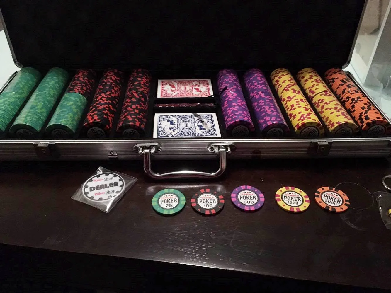 Tournament Poker 1000pce 14g Chip Set w/ Case