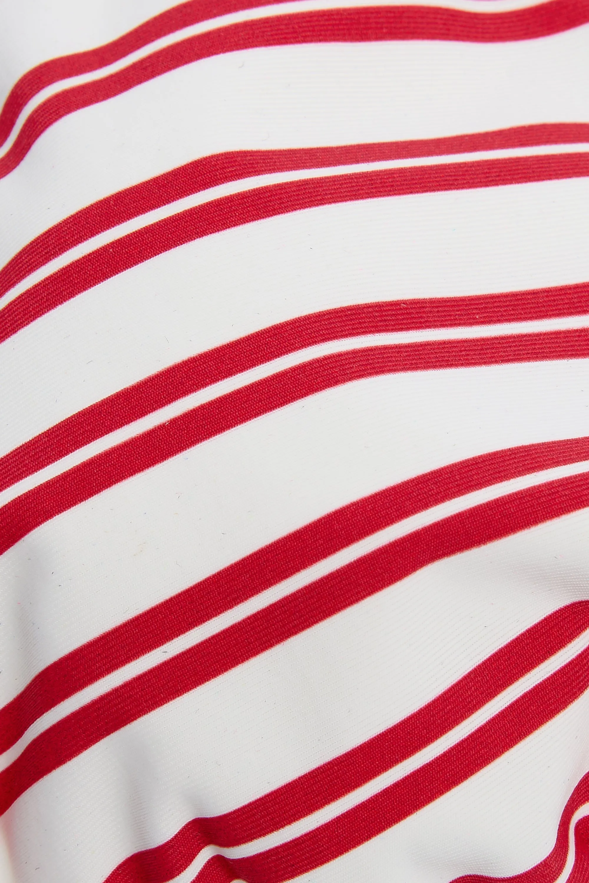 Triangle Bikini Top in Cherry Red Double Stripe
