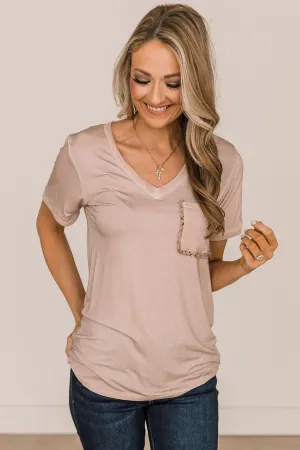 Unconditional Love Pocket Top- Dusty Pink