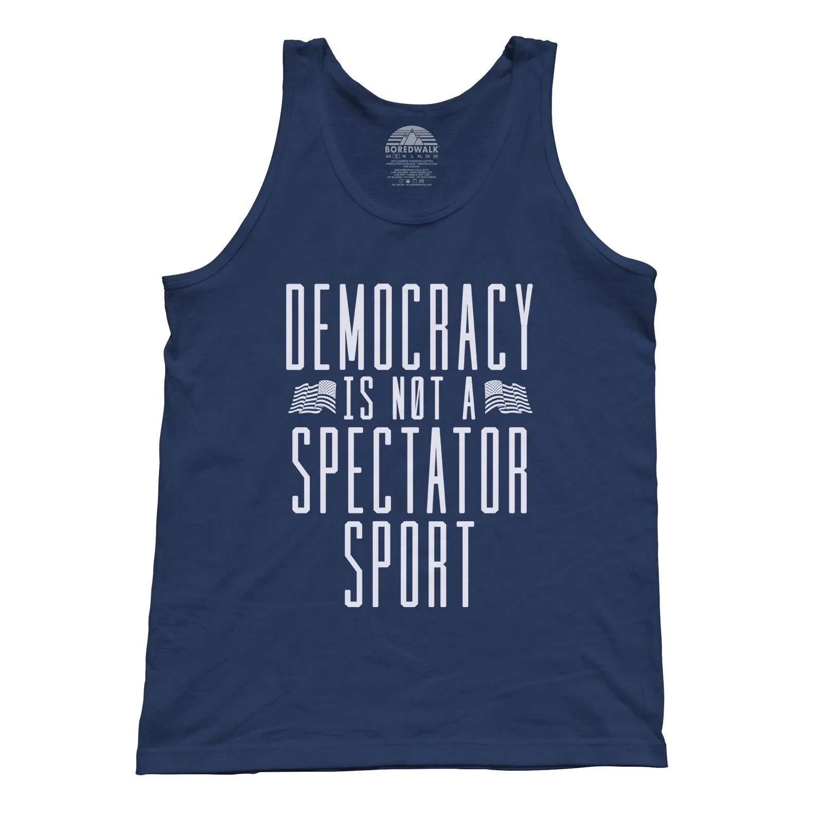 Unisex Democracy Is Not a Spectator Sport Tank Top - Protest Shirt