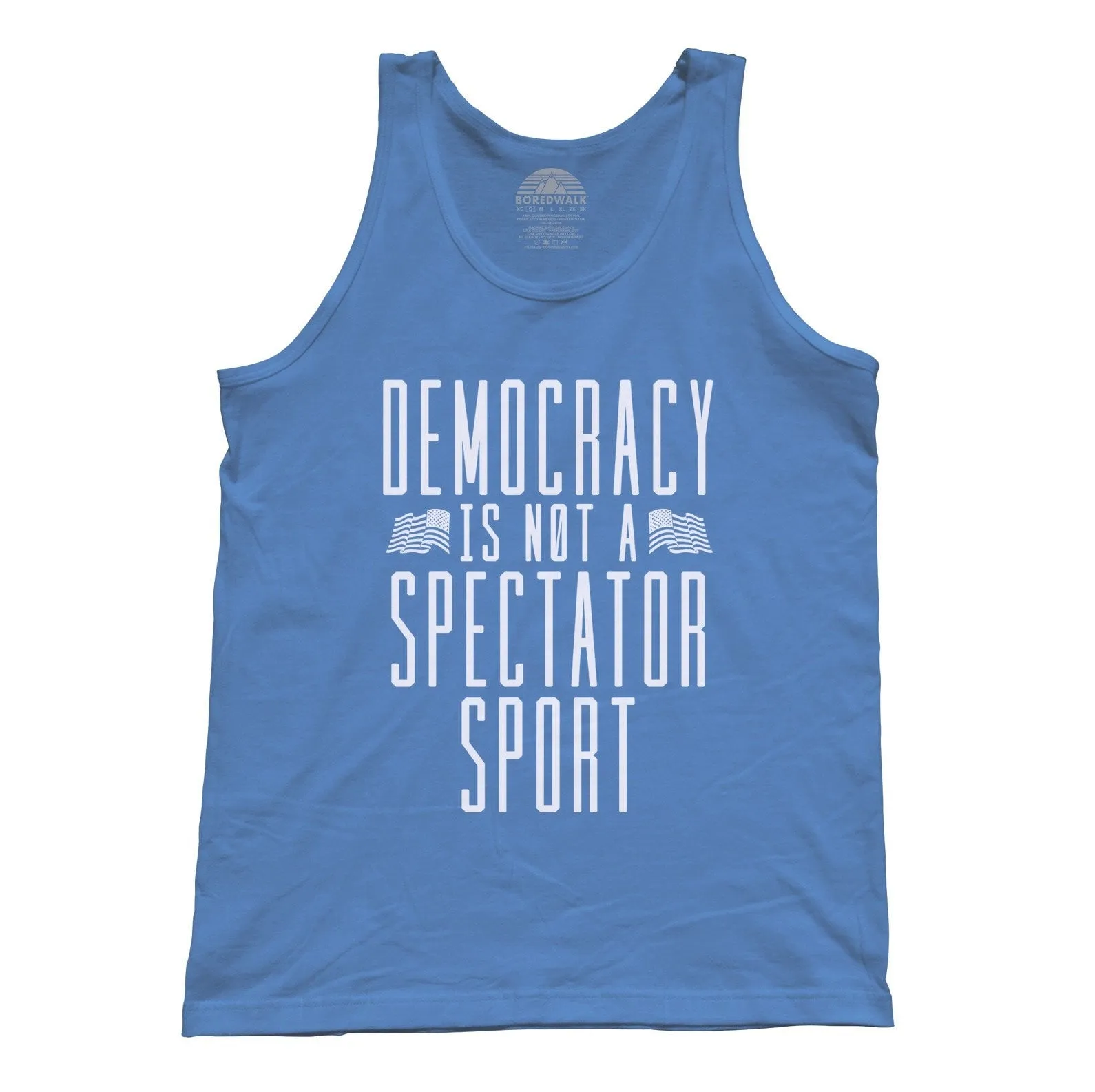 Unisex Democracy Is Not a Spectator Sport Tank Top - Protest Shirt