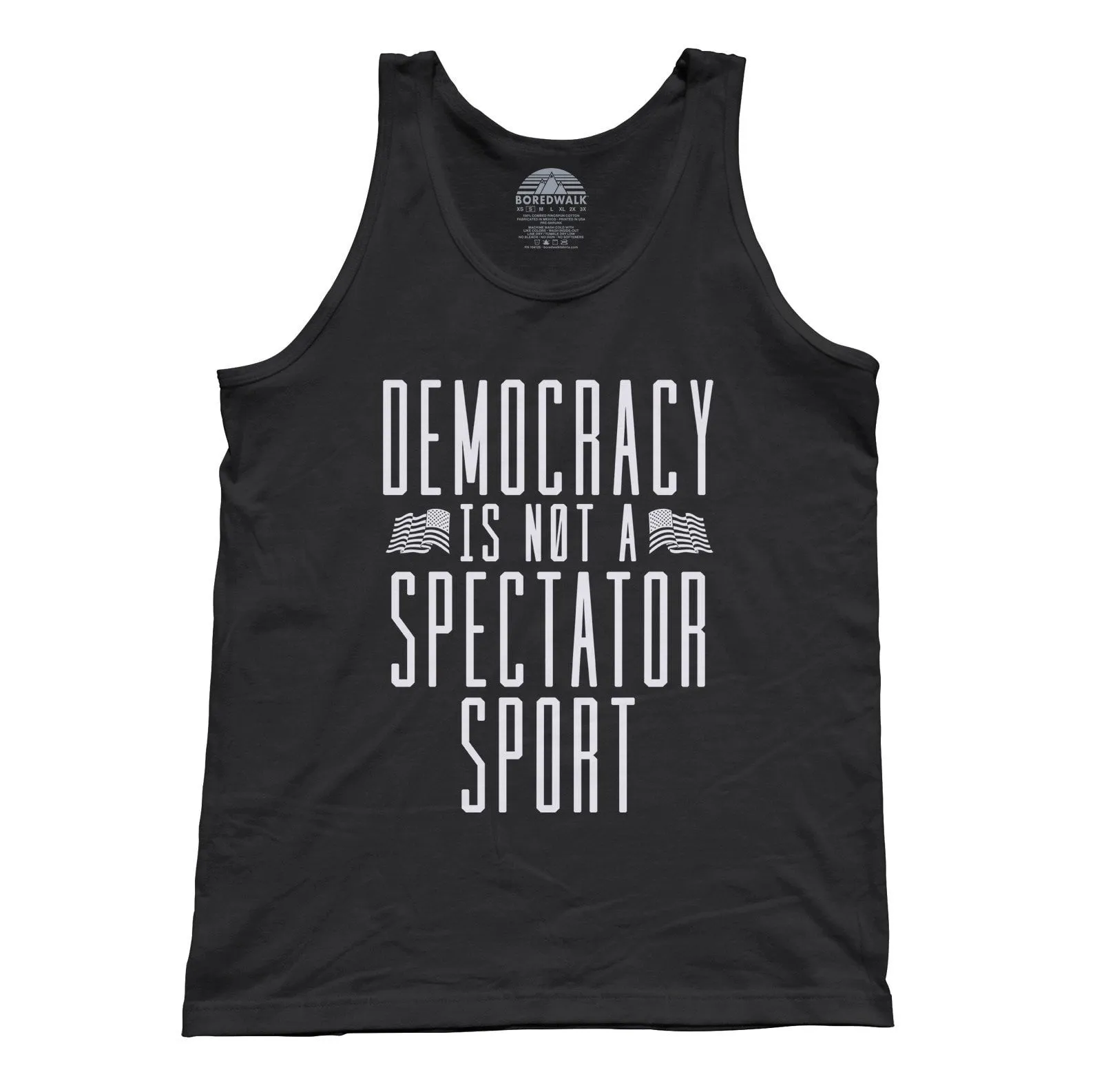 Unisex Democracy Is Not a Spectator Sport Tank Top - Protest Shirt