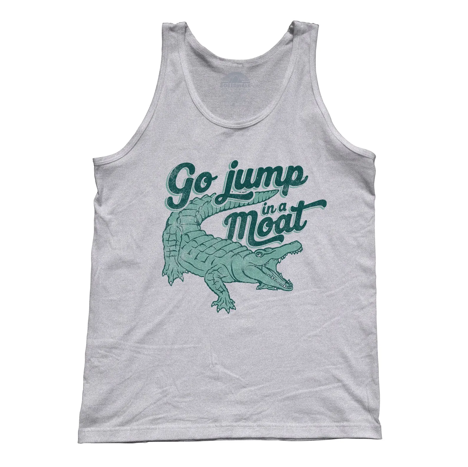 Unisex Go Jump in a Moat Alligator Tank Top