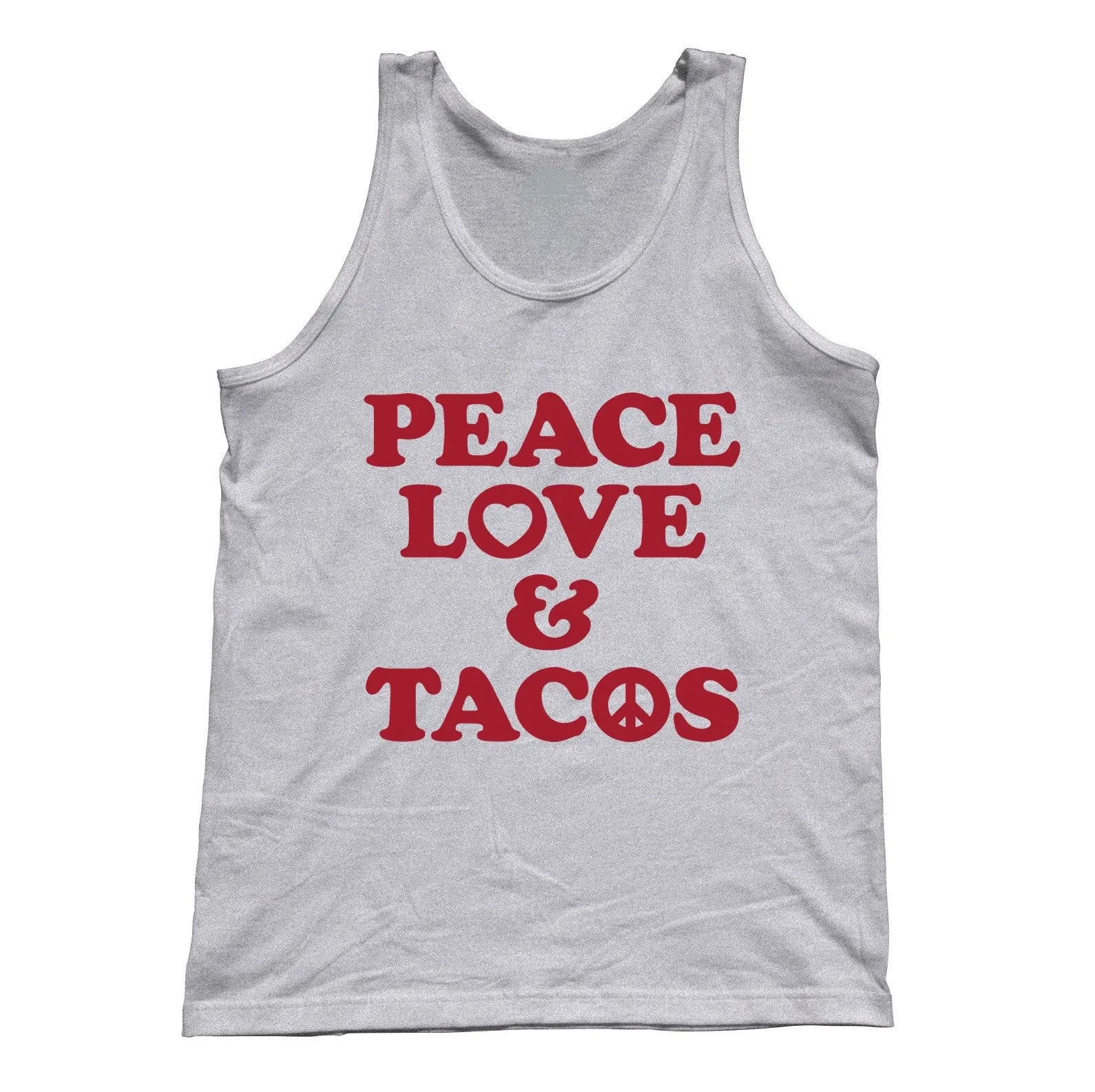 Unisex Peace Love and Tacos Tank Top