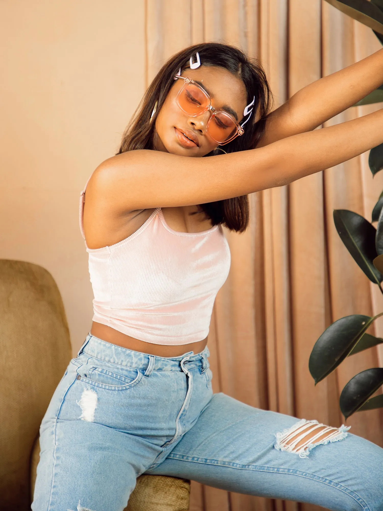 Velvet Crop Top