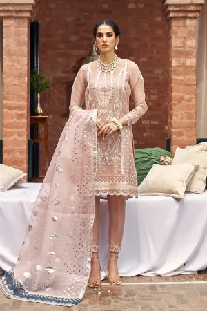 VERSILLIA FLEUR-3 PIECE ORGANZA EMBROIDERED SUIT