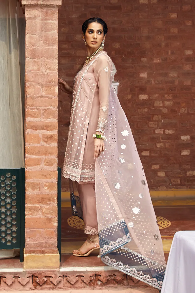 VERSILLIA FLEUR-3 PIECE ORGANZA EMBROIDERED SUIT