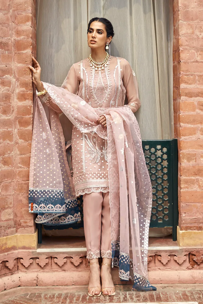 VERSILLIA FLEUR-3 PIECE ORGANZA EMBROIDERED SUIT