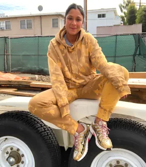 Vintage Mustard Tie Dye Hoodie