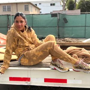 Vintage Mustard Tie Dye Joggers