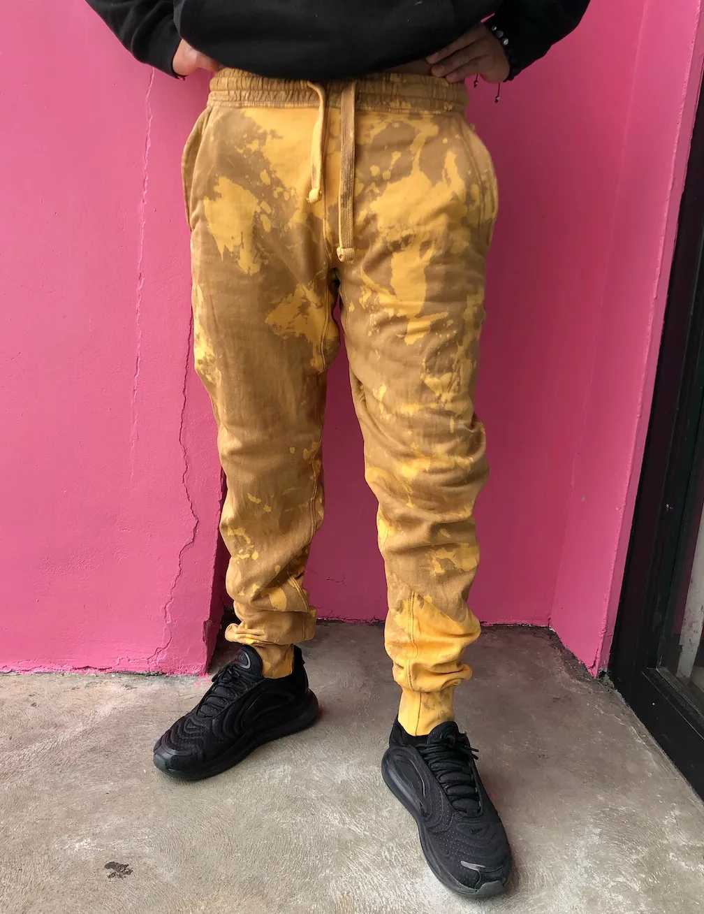 Vintage Mustard Tie Dye Joggers
