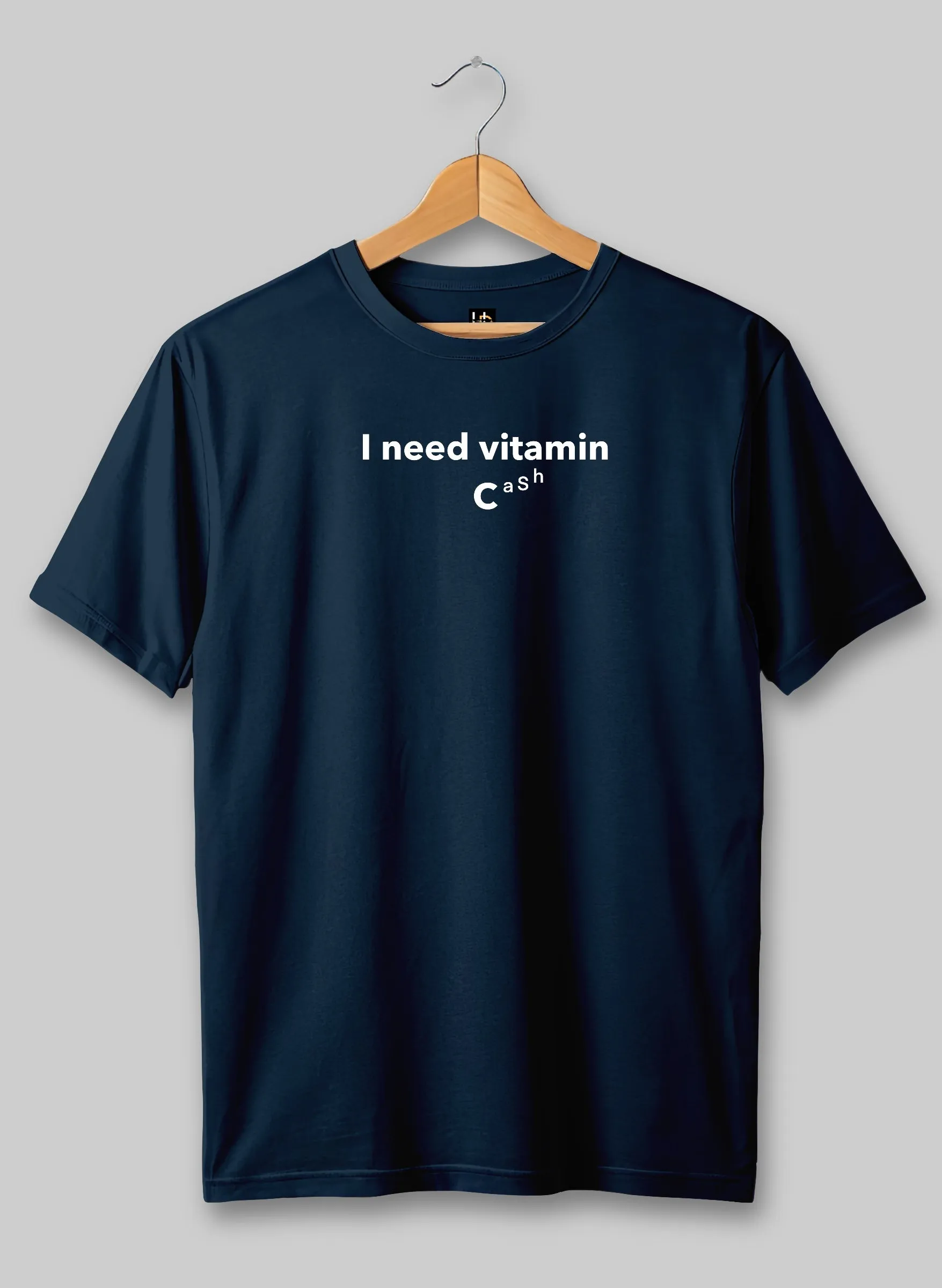 Vitamin Cash Teal Blue Half Sleeve T-Shirt