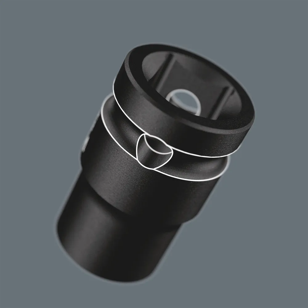 Wera 05005451001 9607 Magnetic rail B Impaktor 1, Socket rail with 10 Impaktor socket wrenches