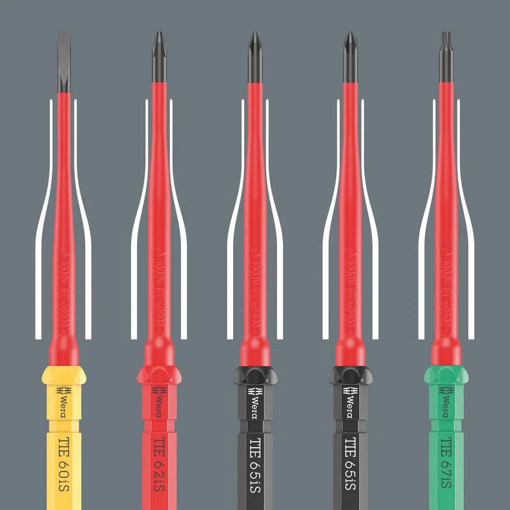 Wera 05006611001 Kraftform Kompakt VDE 17 Universal 1 Tool Finder, VDE Interchangeable Blades with Kraftform Handle