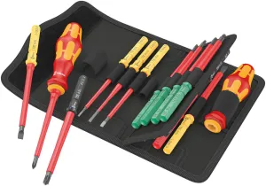 Wera 05006611001 Kraftform Kompakt VDE 17 Universal 1 Tool Finder, VDE Interchangeable Blades with Kraftform Handle