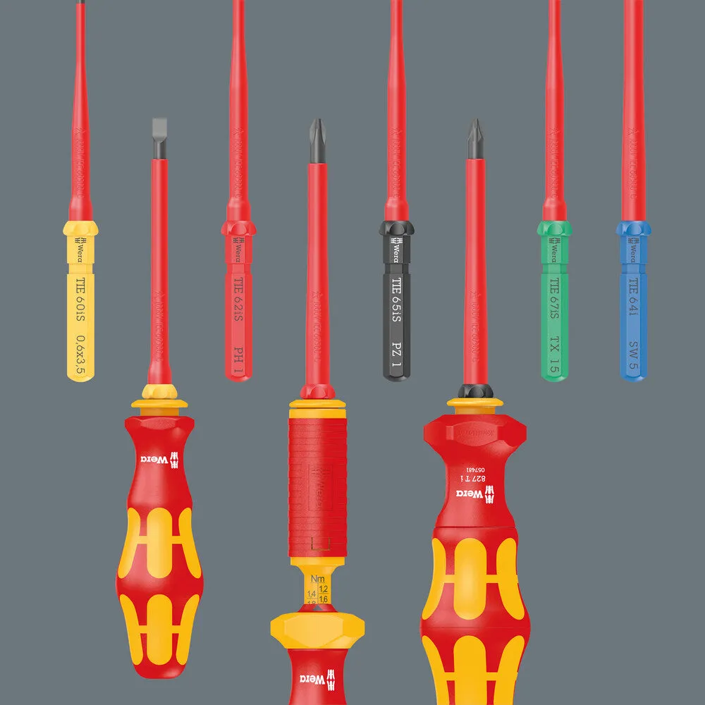Wera 05006611001 Kraftform Kompakt VDE 17 Universal 1 Tool Finder, VDE Interchangeable Blades with Kraftform Handle