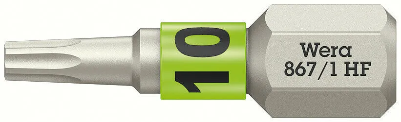 Wera 05066140001 867/1 TORX® HF Bits with holding function, TX 10 x 25 mm