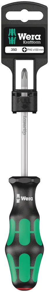 Wera 05100052001 350 PH SB Screwdriver for Phillips screws, PH 2 x 100 mm