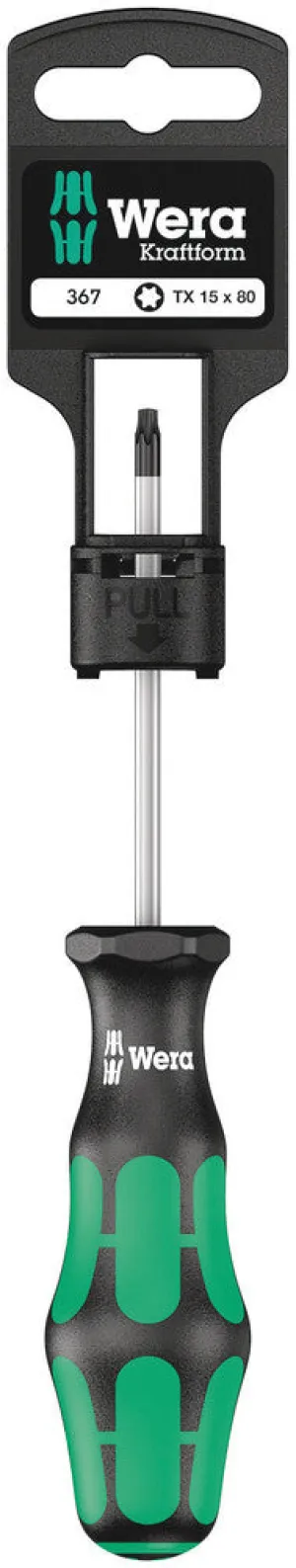 Wera 05100061001 367 SB Screwdriver for TORX® screws, TX 15 x 80 mm