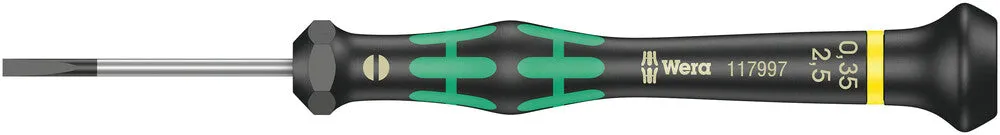 Wera 05117997001 2035 Screwdriver for slotted screws for electronic applications, 0.35 x 2.5 x 40 mm