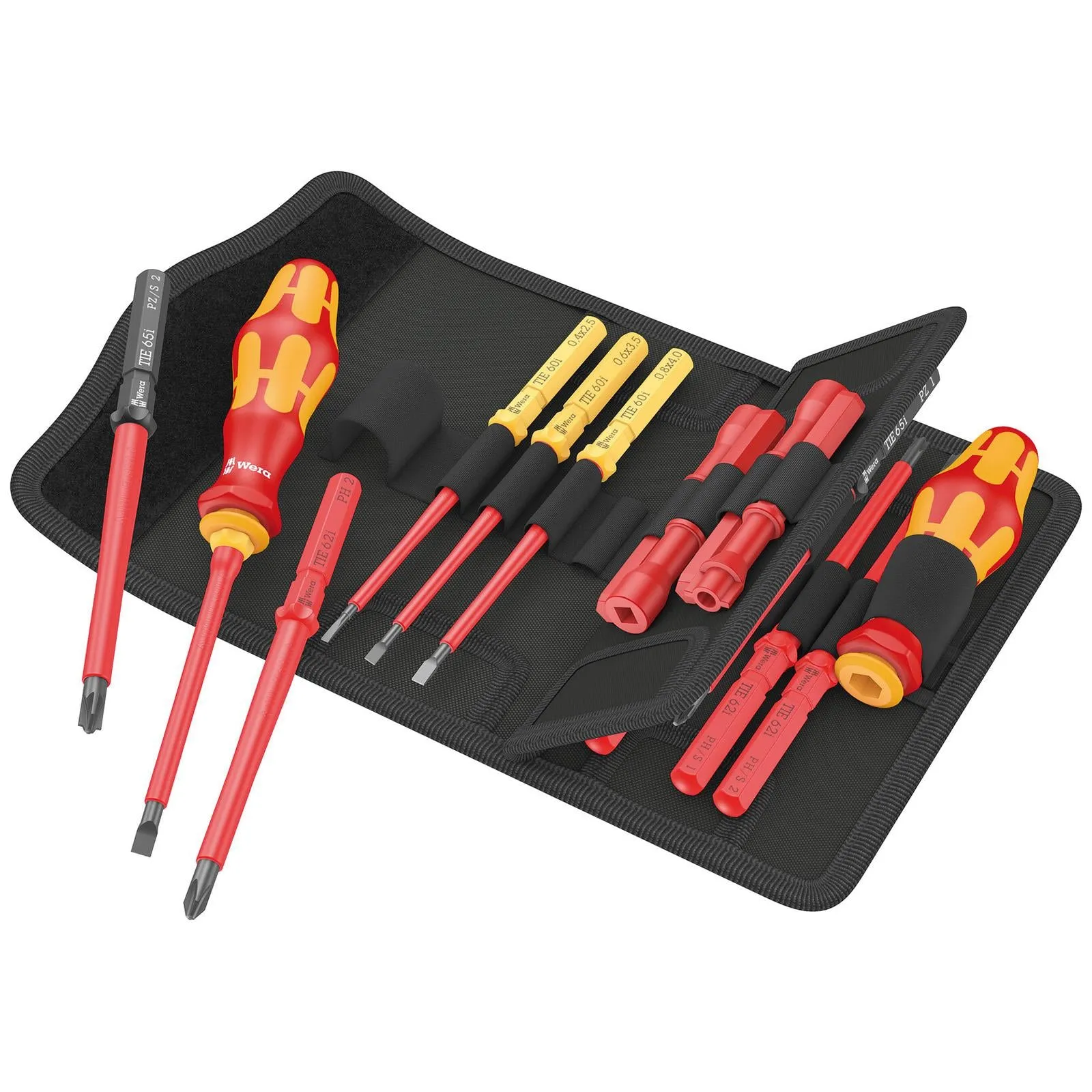 Wera Interchangeable VDE Screwdriver Set Kraftform Kompakt VDE 18 Universal 2 Tool Finder 18 Pieces