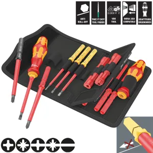 Wera Interchangeable VDE Screwdriver Set Kraftform Kompakt VDE 18 Universal 2 Tool Finder 18 Pieces