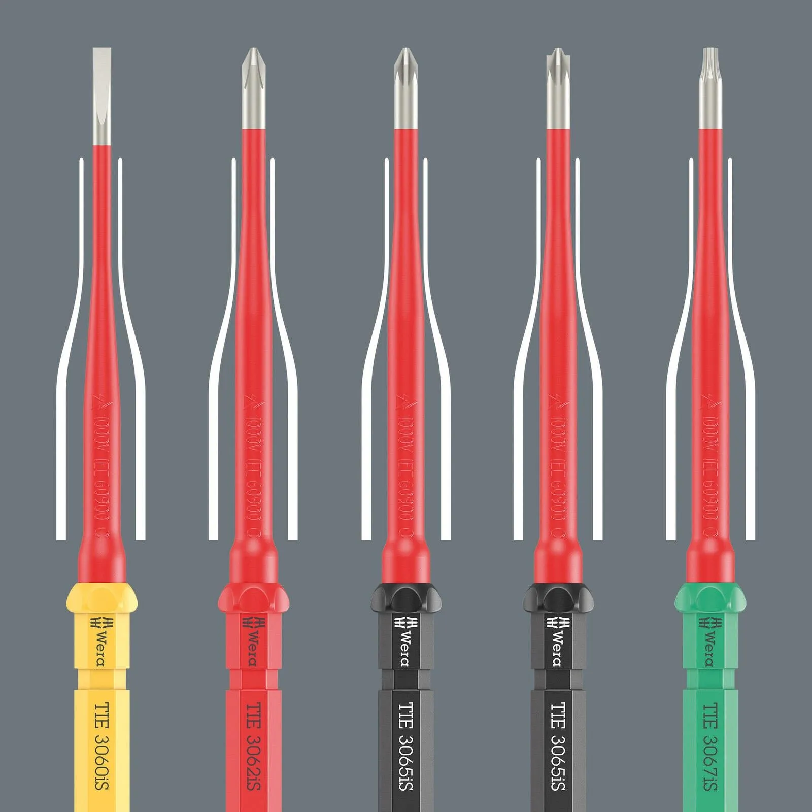 Wera Interchangeable VDE Screwdriver Set Kraftform Kompakt VDE Stainless 8 Extra Slim 1 Tool Finder 8 Pieces Torx