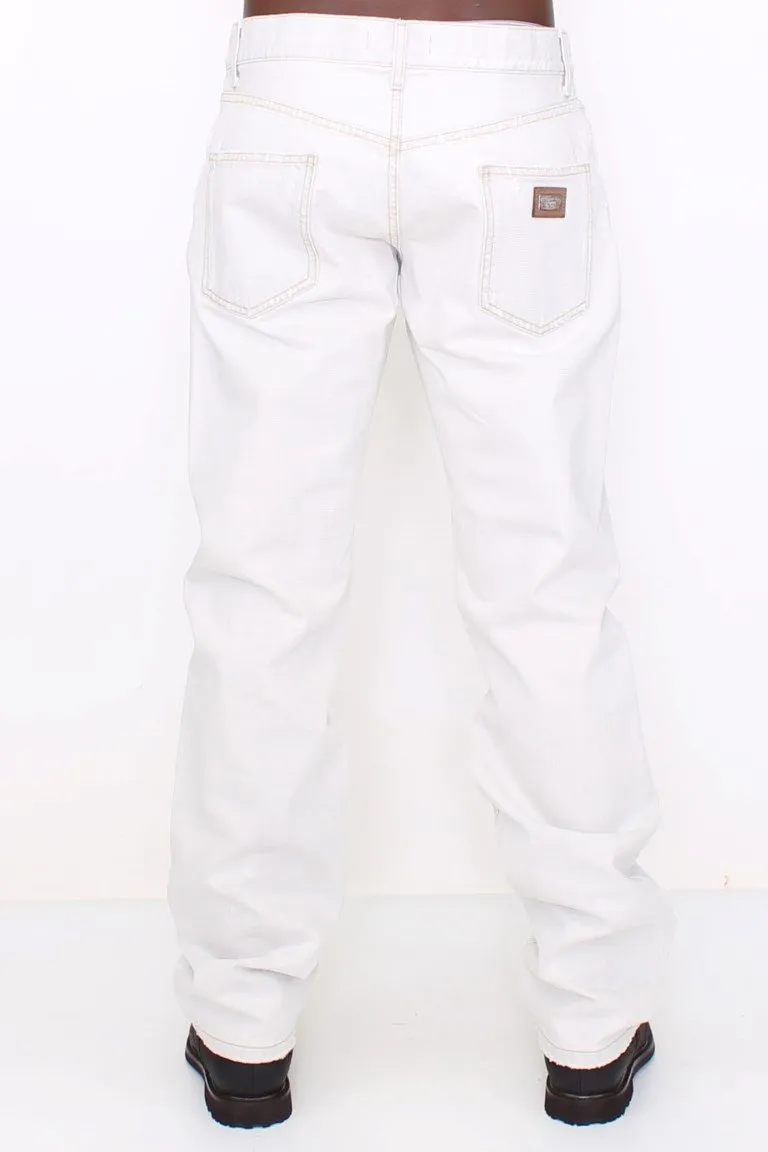 White Stonewash 14 Green Denim Jeans