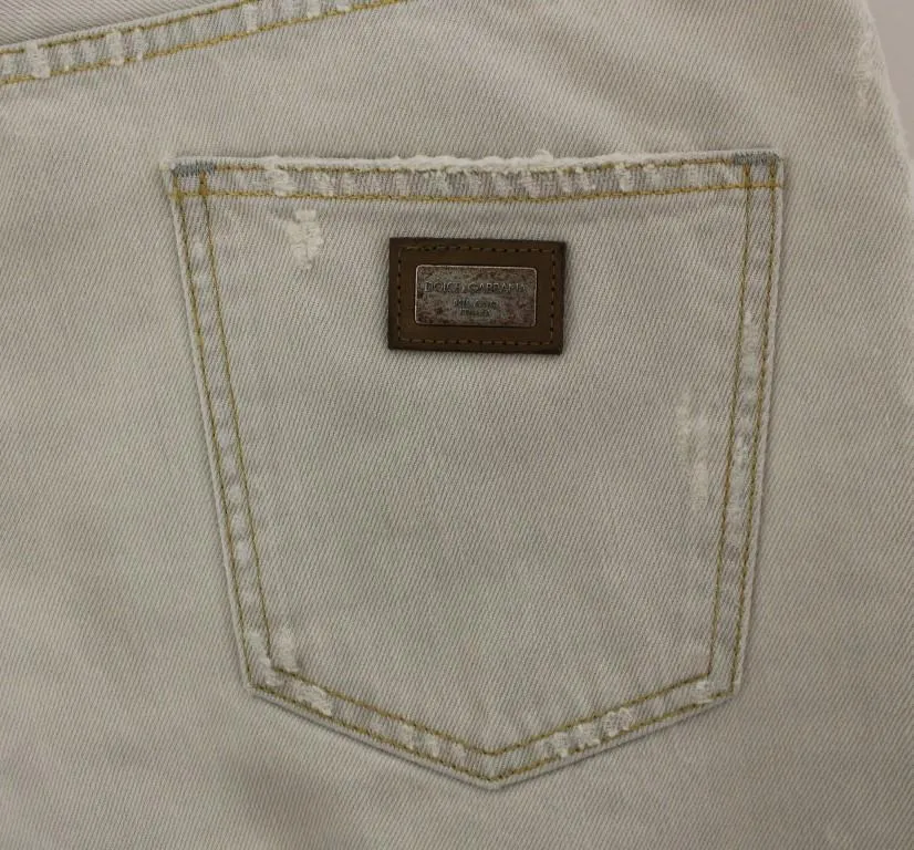 White Stonewash 14 Green Denim Jeans