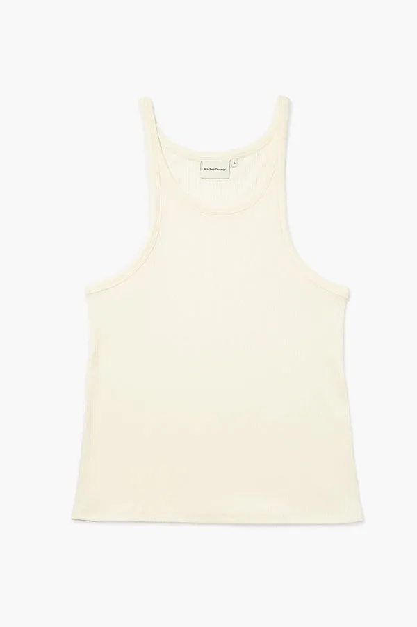 White Vintage Ribbed Tank