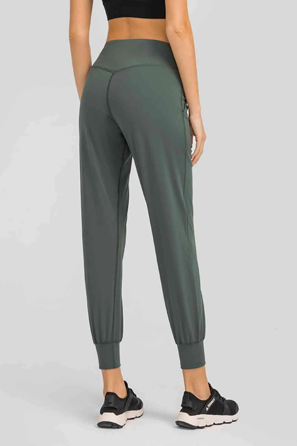 Wide Waistband Slant Pocket Pants