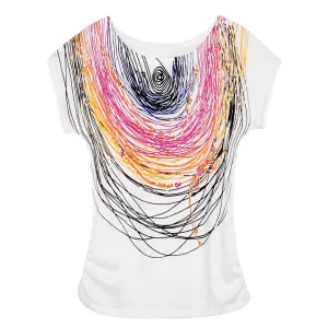 Womens Clothes Casual Printed Cotton Vintage Short-sleeve Elastic Brand Women T-shirt Tops for Women