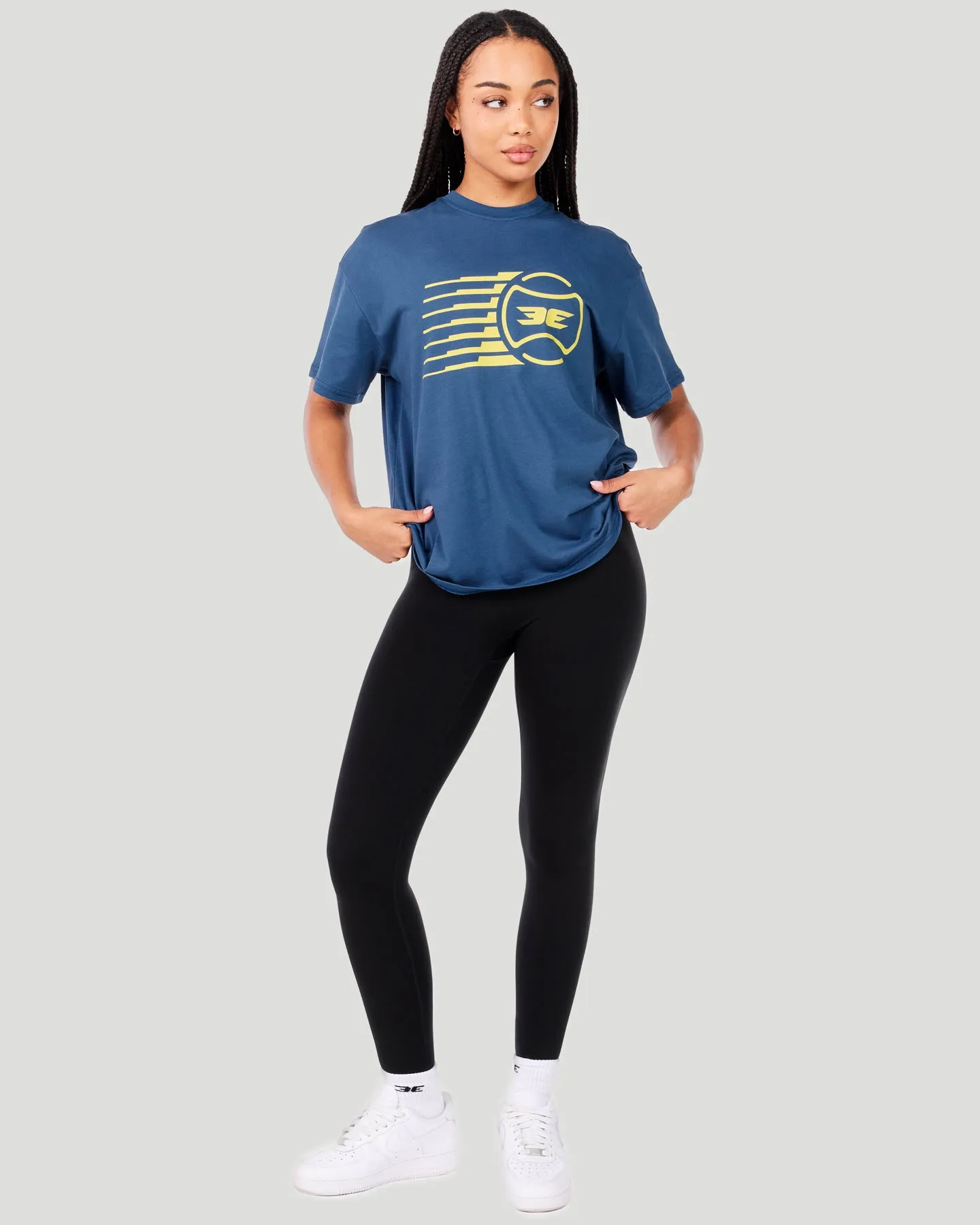 Women's Empire Oversized Tee - Navy