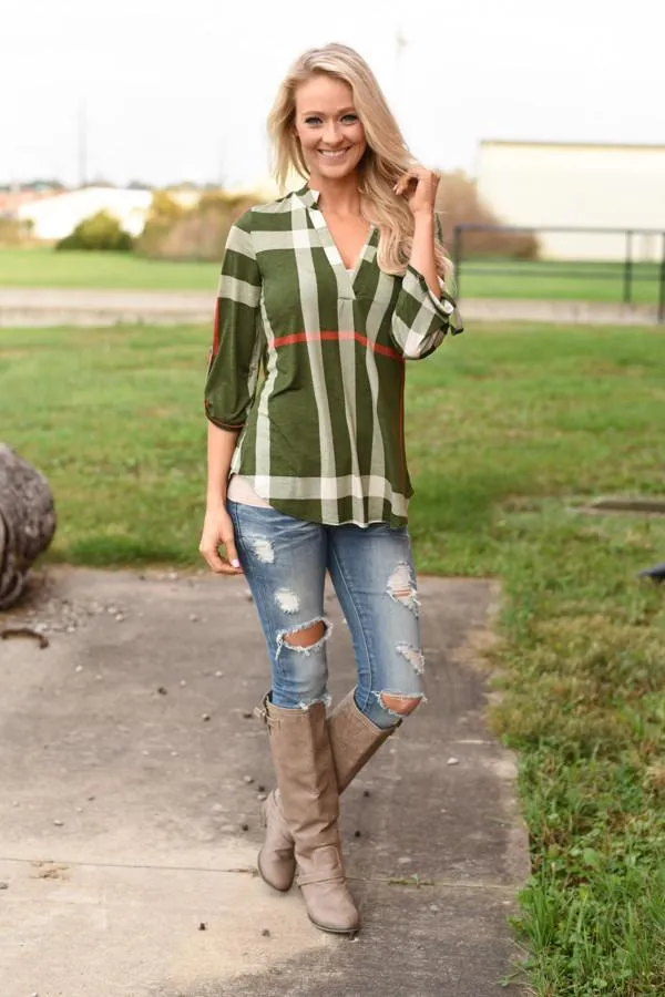 Work From 9-5 Top - Olive