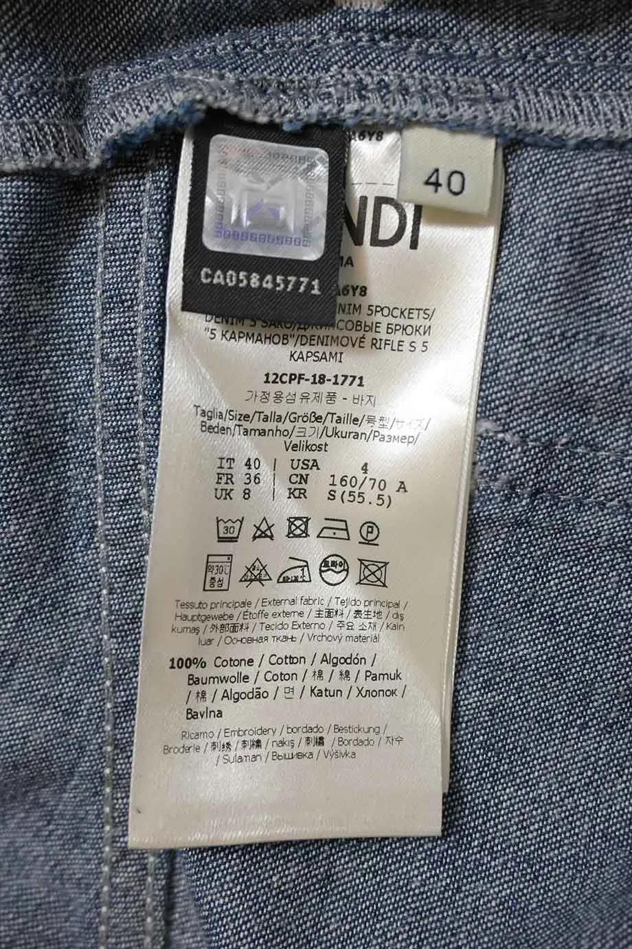 [WW42122] Fendi | Denim Pants