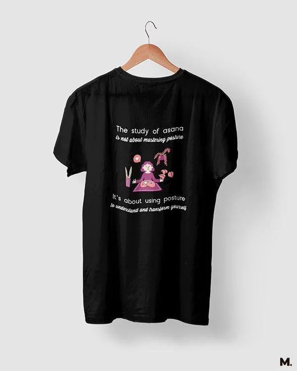 Yoga to transform oneself printed t shirts