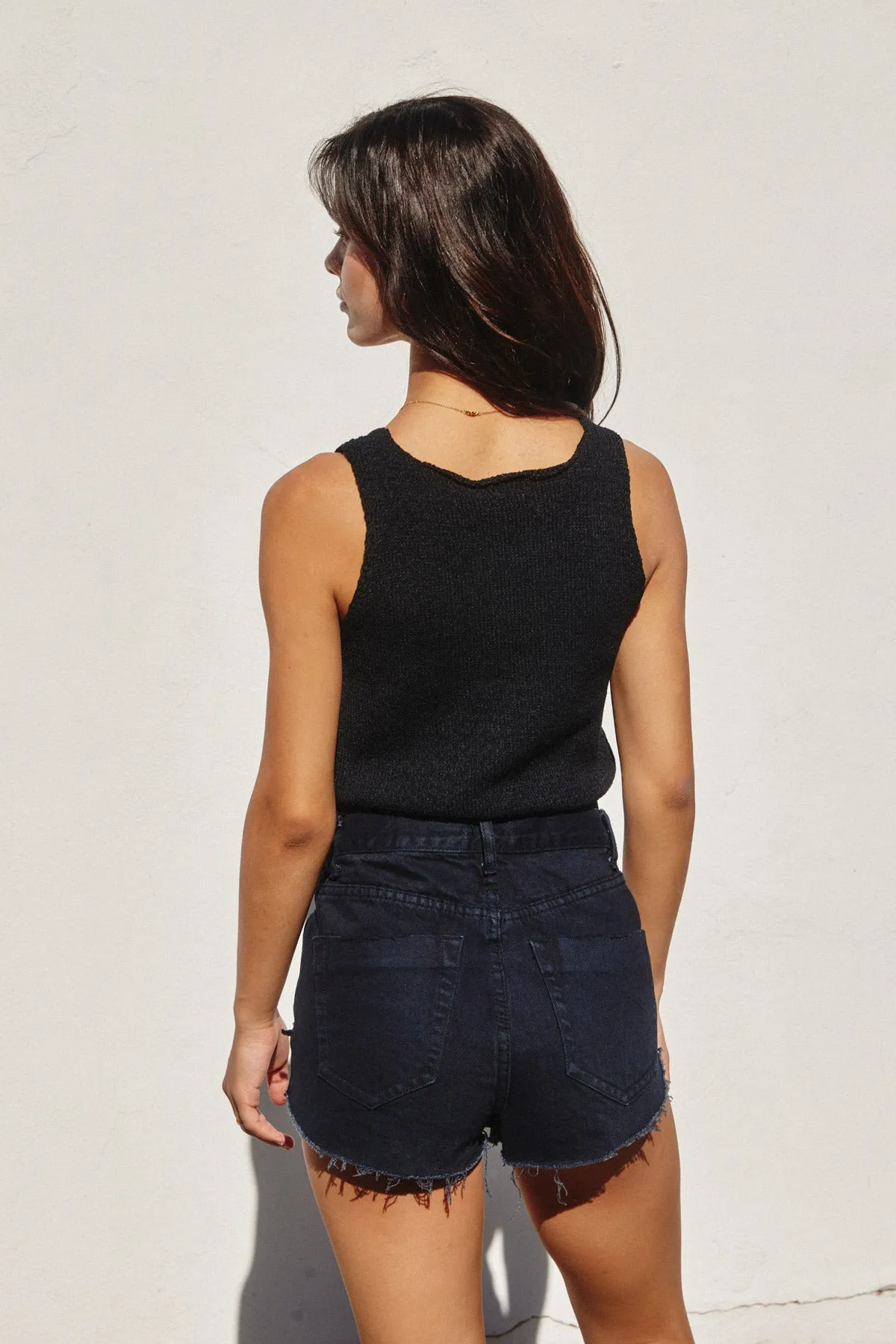 Zoe Bow Tie Sleeveless Knitted Top